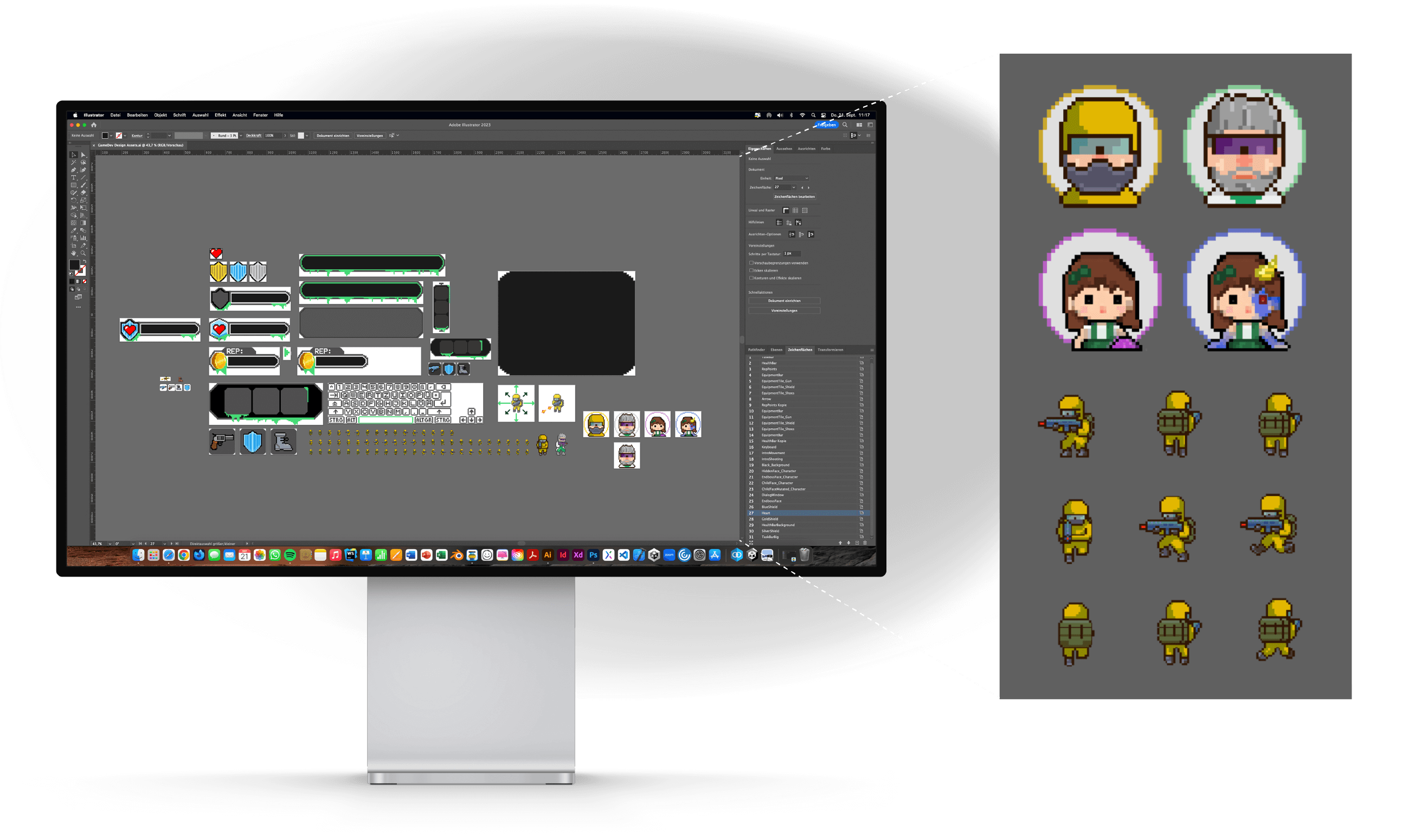 Pixel artwork in adobe illustrator